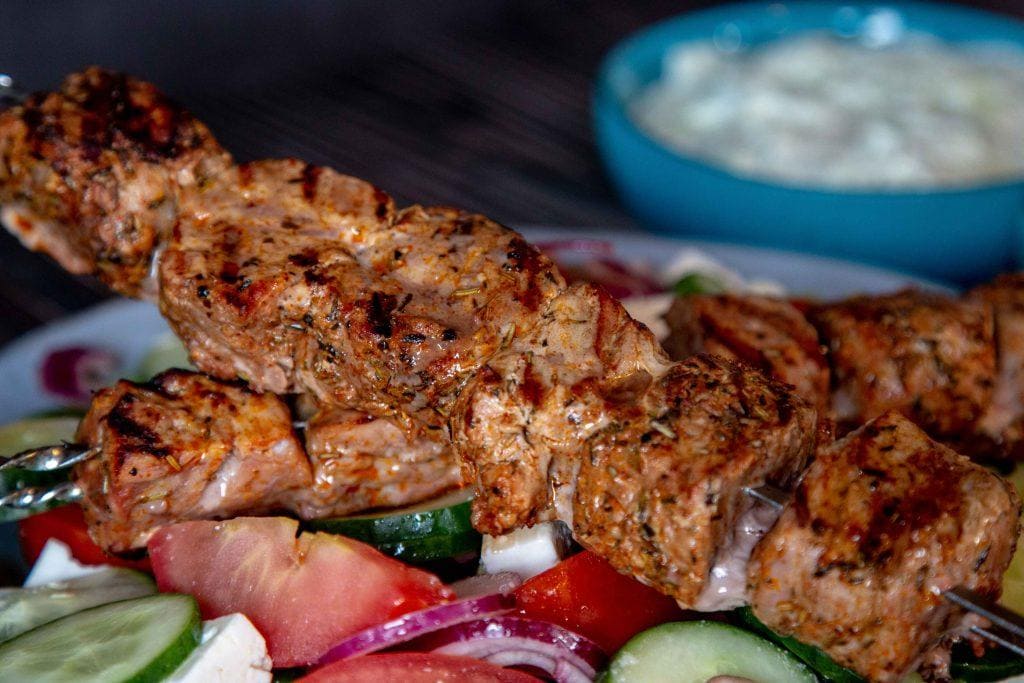 Griekse souvlaki van Livar varkenshaas