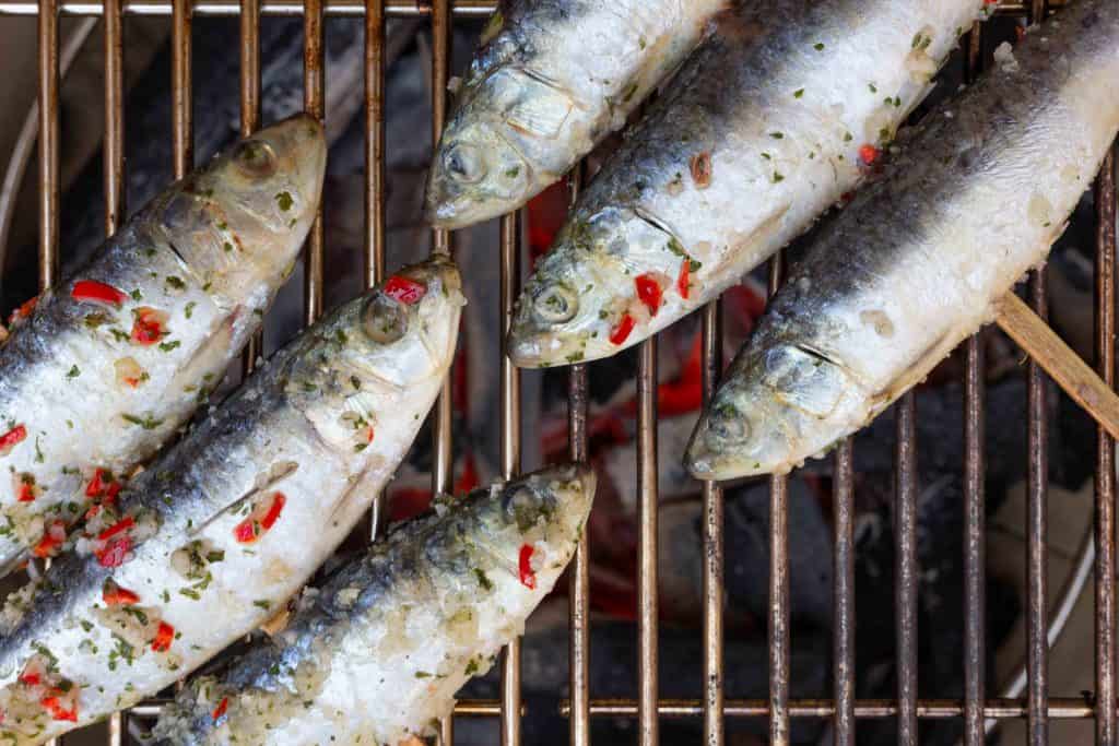 sardientjes op de barbecue