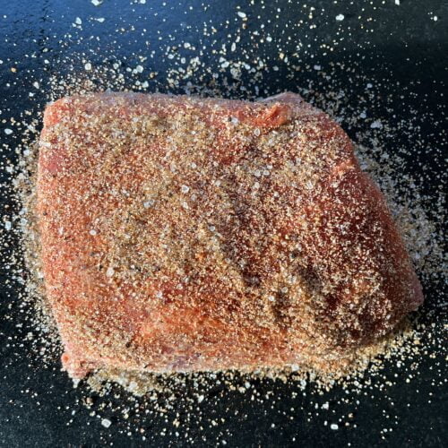 Pork rubbed