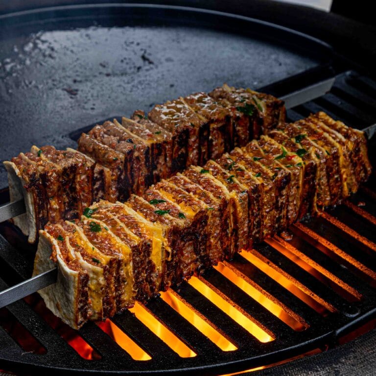 Tortilla kebabs op spies